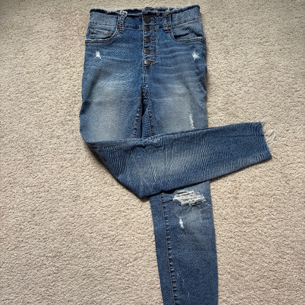 KUT FROM THE KLOTH Connie High Rise Ankle Skinny Blue Denim Jeans Women's Size 0